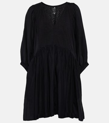 velvet erin cotton minidress in black