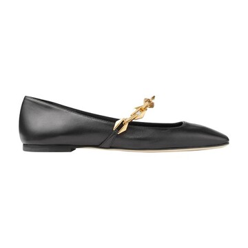 Jimmy Choo Diamond Tilda Flat ballerina shoes in black