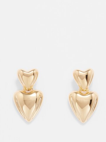 otiumberg - heart 14kt gold-vermeil earrings - womens - yellow gold
