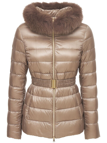 HERNO Claudia Iconic Down Jacket  W/ Fur in grey