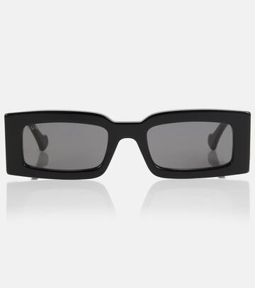 gucci double g rectangular sunglasses in black