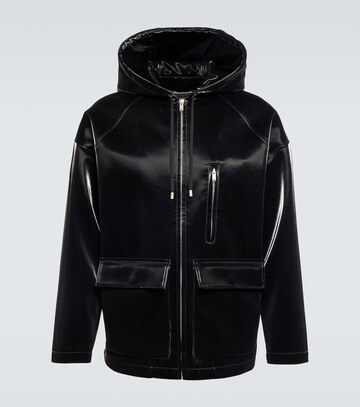 saint laurent vinyl jacket in black