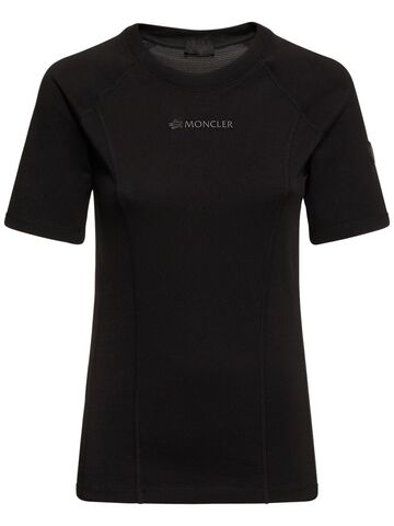 moncler s/s cotton t-shirt in black