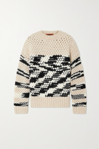 Missoni - Intarsia Alpaca-blend Sweater - Black