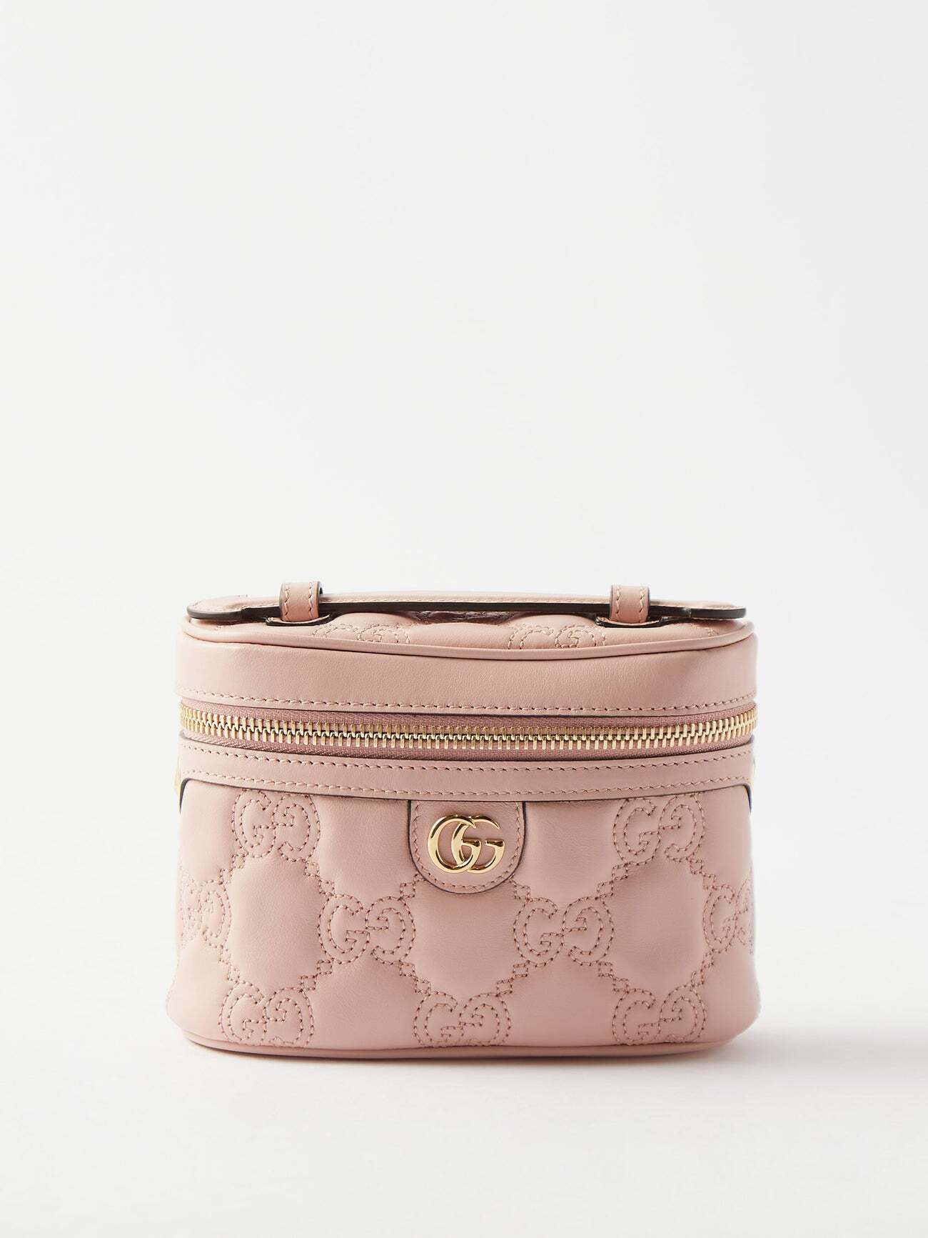 Gucci - GG Matelassé-leather Cross-body Bag - Womens - Light Pink