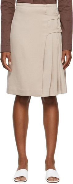 Anne Isabella SSENSE Exclusive Pleated Wrap Skirt in pink