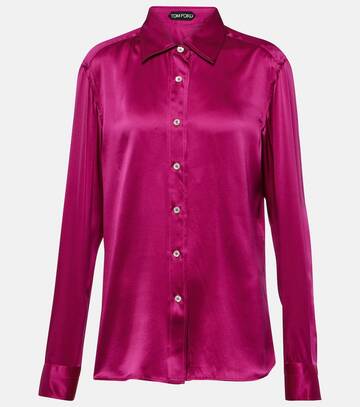 tom ford silk satin shirt in pink