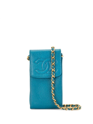 Chanel Pre-Owned 1995 pochette shoulder bag in blue
