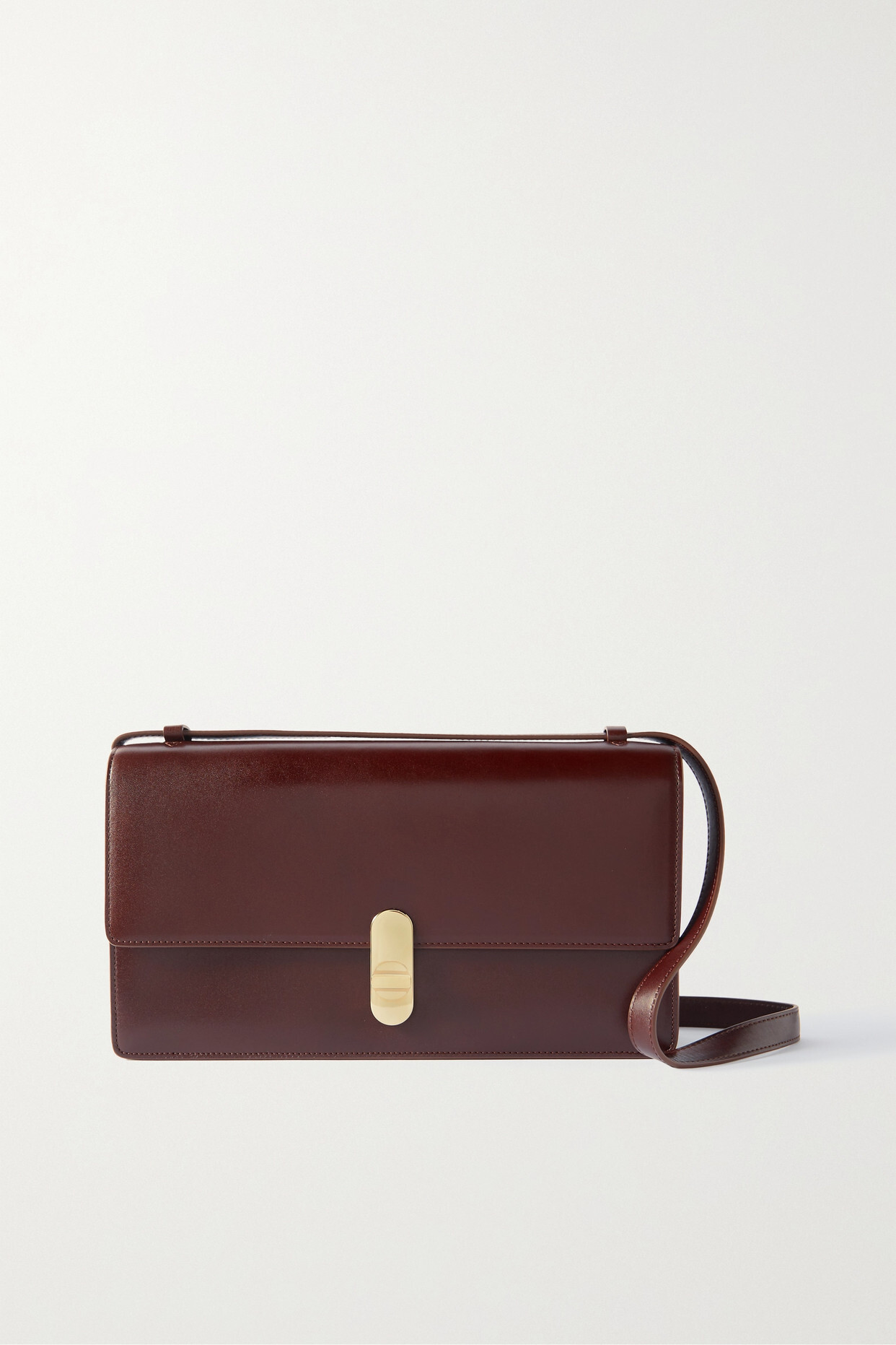 The Row - Clea Leather Shoulder Bag - Brown