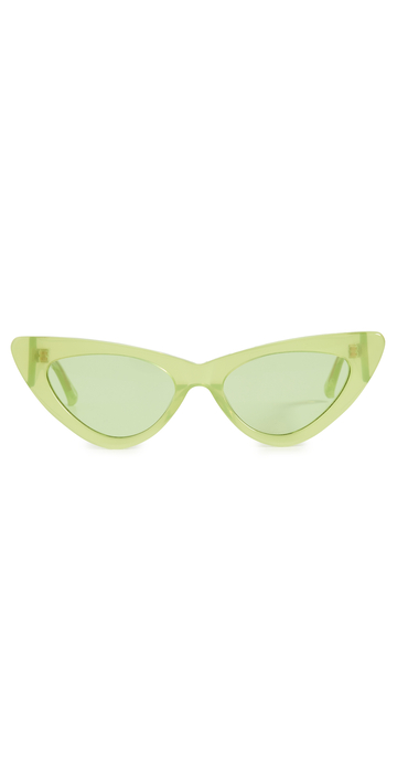 Linda Farrow Luxe Dora Sunglasses in gold / green / yellow