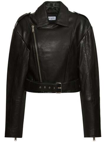 MUSIER PARIS Kelsey Leather Biker Jacket in black