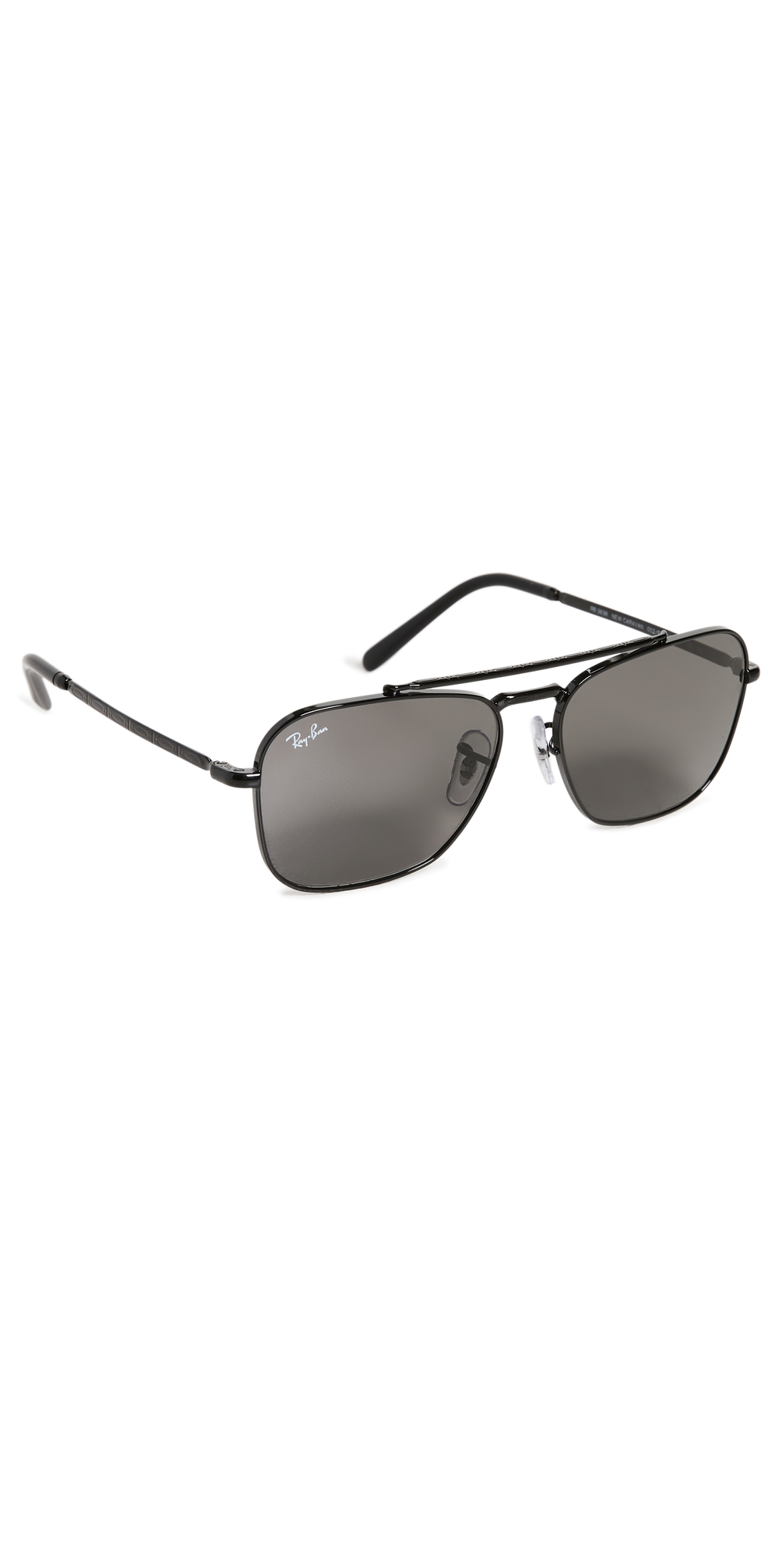 Ray-Ban ORB3636 Evolution Rectangular Aviator Sunglasses in black / grey