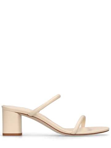 aeyde 55mm anni leather sandals in cream