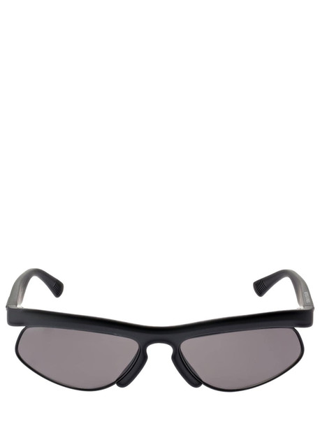 BOTTEGA VENETA Sporty Oval Acetate Sunglasses in black / grey