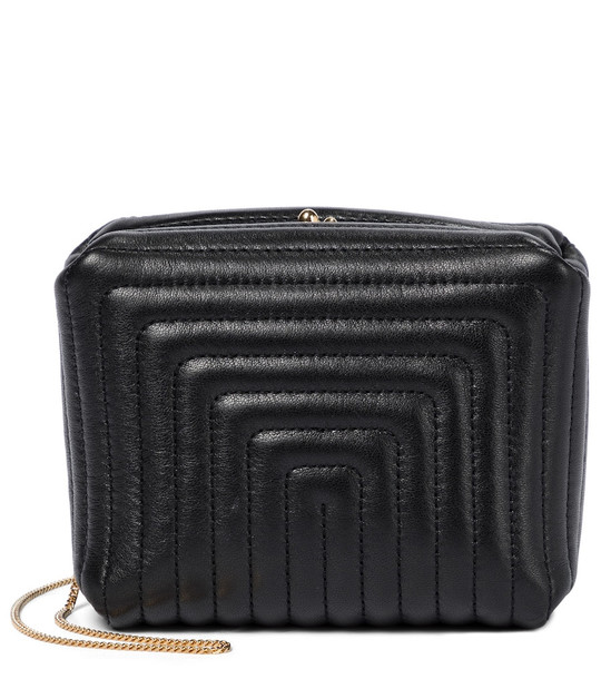 Jil Sander Quilted leather clutch in black