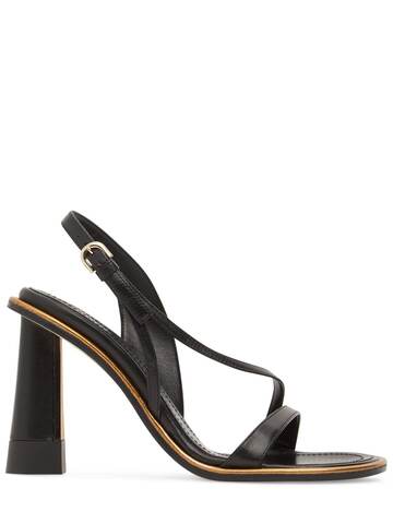 etro 100mm leather sandals in black