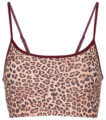 the upside natacha leopard-print sports bra in pink