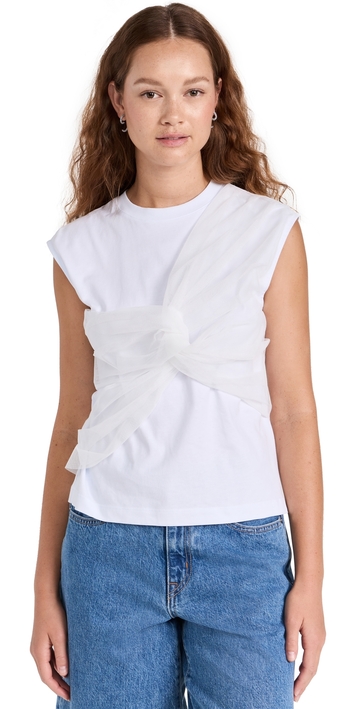 msgm tulle top white l