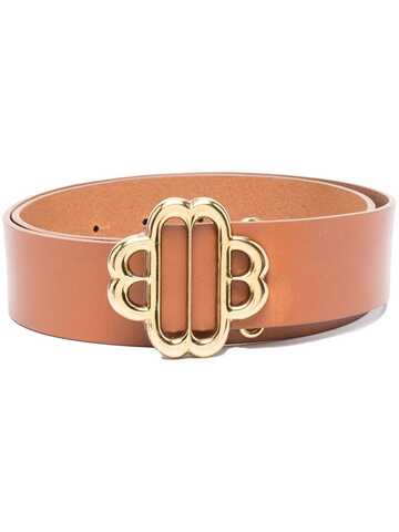 maje buckle-fastening leather belt - brown