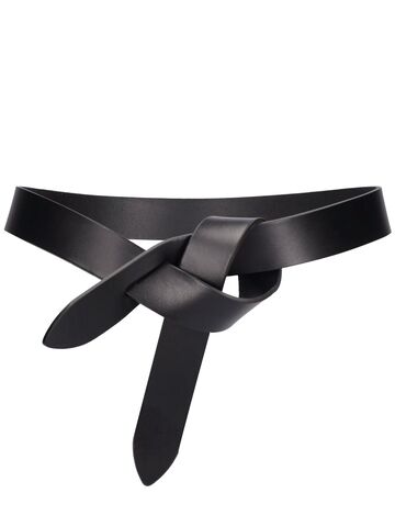 isabel marant 3cm lecce belt in black