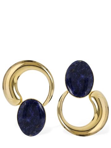 DESTREE Sonia Moon Earrings in blue / gold