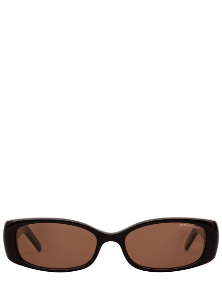 DMY BY DMY Billy Oval Acetate Sunglasses in black / brown