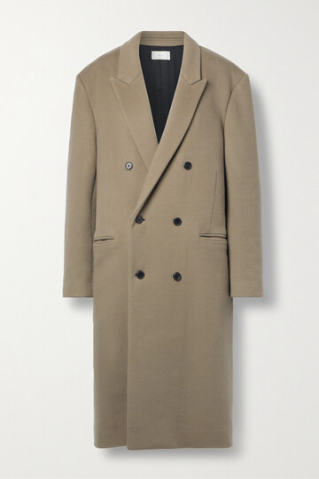 the row - anderson oversized double-breasted cashmere coat - neutrals