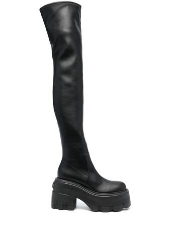casadei maxxxi 110mm leather boots - black