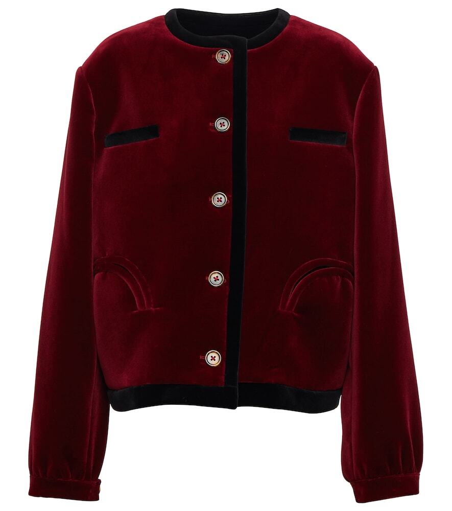 Blazé Milano Gliss cotton velvet jacket in red