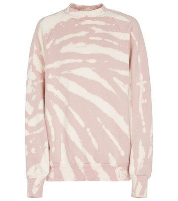LES TIEN Tie-dye cotton fleece sweatshirt in pink