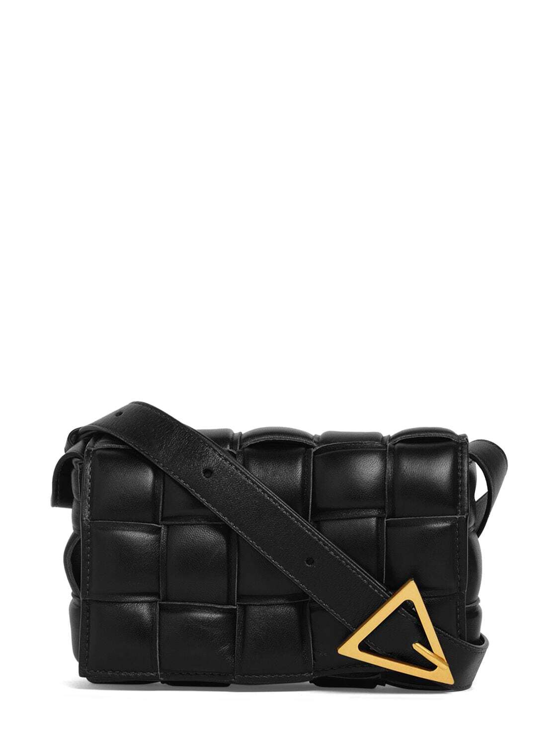 BOTTEGA VENETA Leather Shoulder Bag in black