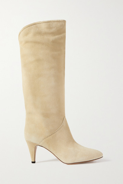 Isabel Marant - Laylis 75 Suede Knee Boots - Off-white
