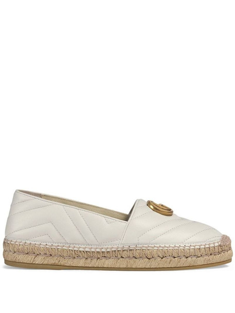Gucci Leather espadrille with Double G in white