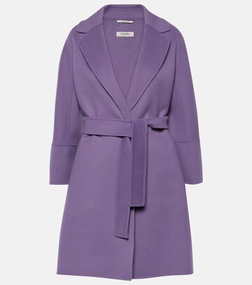 's max mara 's max mara arona virgin wool wrap coat in purple