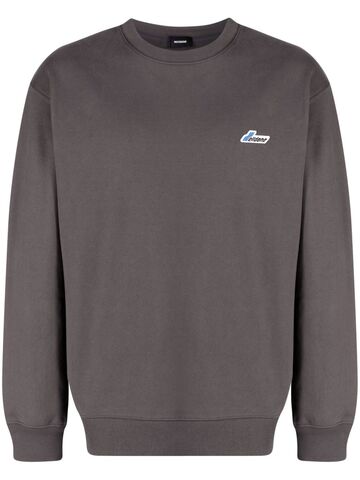 we11done logo-patch cotton sweatshirt - black