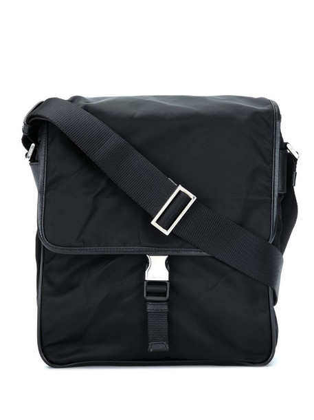 Prada Pre-Owned logo messenger bag in black