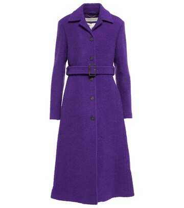 Golden Goose Belted wool-blend coat in purple