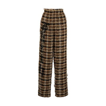 Faith Connexion Checked pants in gold