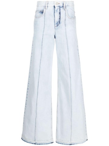 isabel marant noldy high-rise flared-leg jeans - blue