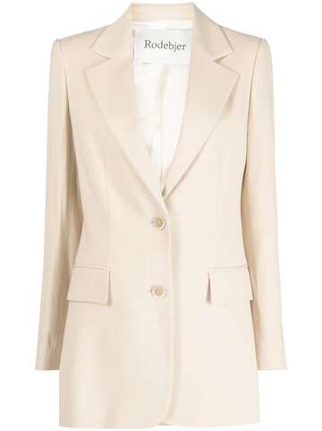 rodebjer single-breasted long-sleeve blazer - neutrals