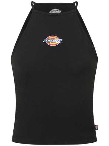 DICKIES Chain Lake Vest Stretch Cotton Tank Top in black