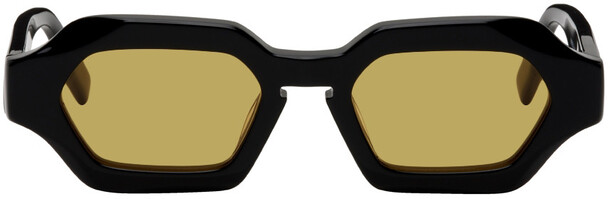 MCQ Black Acetate Geometrical Sunglasses