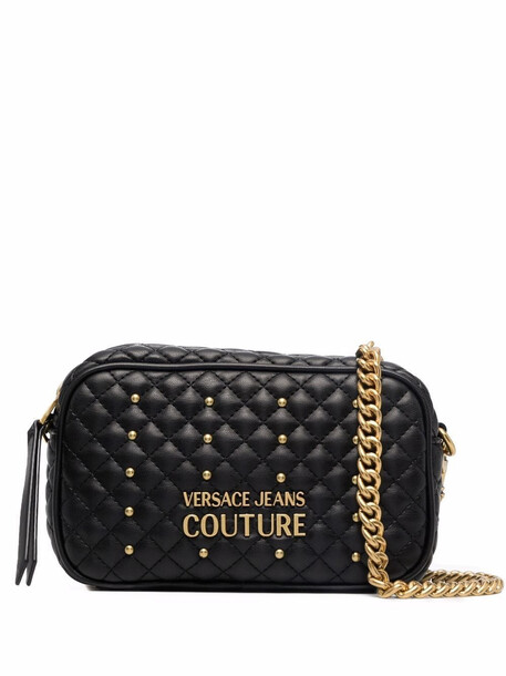 Versace Jeans Couture quilted studded crossbody bag - Black