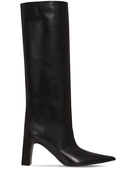 BALENCIAGA 90mm Blade Leather Boots in black