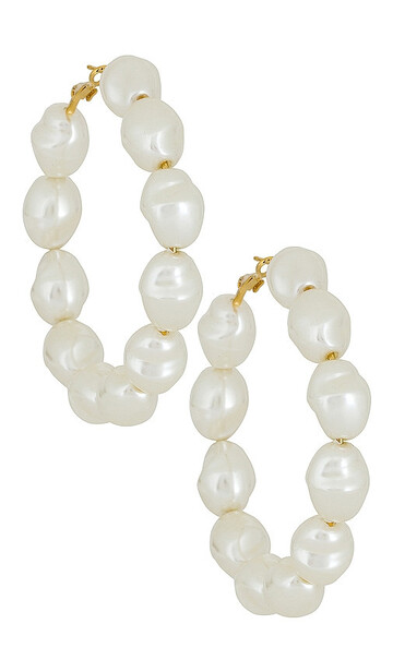 MEADOWE Riley Earrings in White in gold