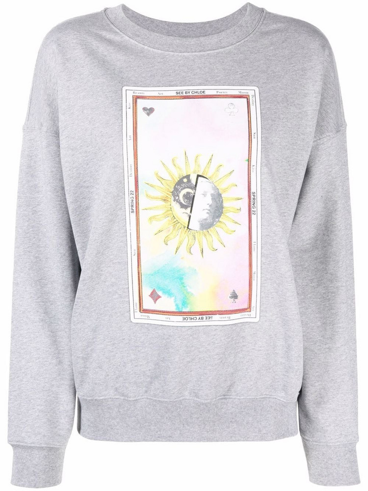 See by Chloé See by Chloé Moon Sun print sweatshirt - Grey