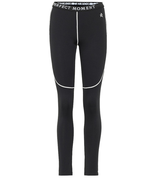 Perfect Moment High-rise thermal leggings in black