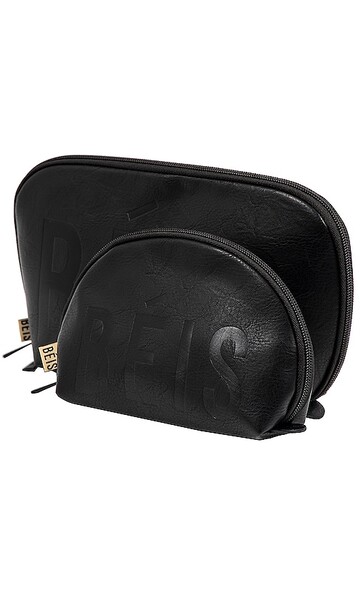 beis the cosmetic pouch set in black