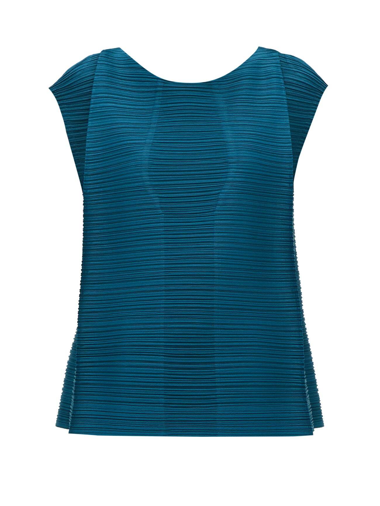 Pleats Please Issey Miyake - Hopping Technical-pleated Top - Womens - Blue