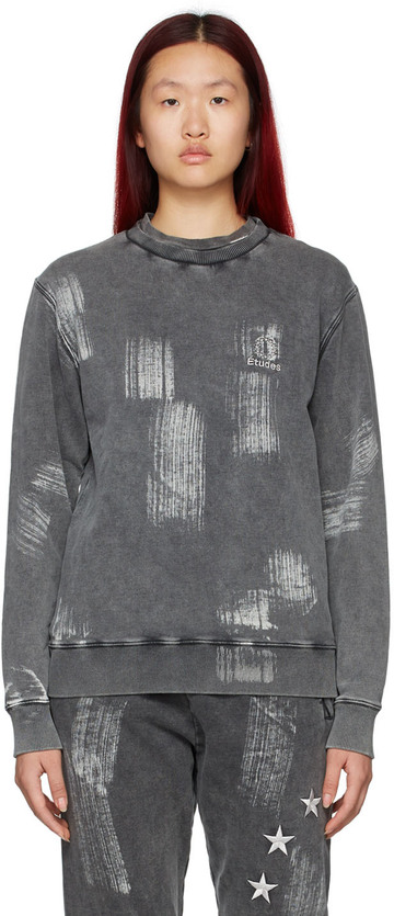 Études Études SSENSE Exclusive Grey Cotton Sweatshirt in black